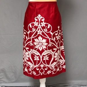 Ann Taylor Loft Red Skirt